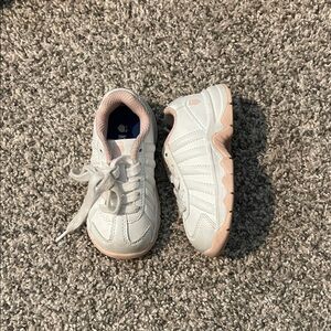 Kids White and Pink Sneakers